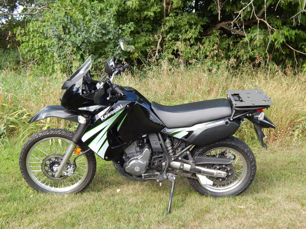 2008 – 2018 KLR 650 Slider Rear Rack with Top Box Quick Connect - Back ...